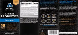 Label for Ancient Probiotics Immune