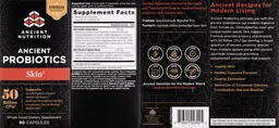 Label for Ancient Probiotics Skin