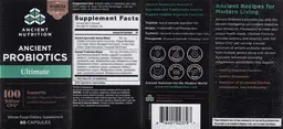Label for Ancient Probiotics Ultimate