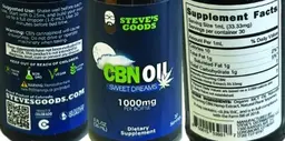 Label for CBN Oil 1000 mg