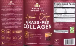 Label for Ancient Origins Grass-Fed Collagen Chocolate Brownie