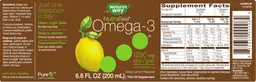 Label for NutraSea Omega-3 1250 mg Zesty Lemon Flavored
