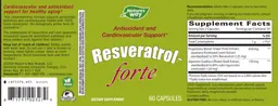 Label for Resveratrol-Forte