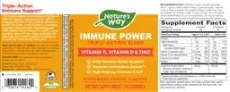 Label for Immune Power Gummies Strawberry-Orange Flavored
