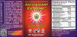 Label for Antioxidant Extreme
