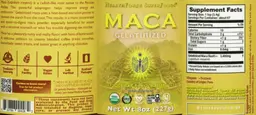 Label for Gelatinized Maca