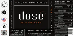Label for Dose Mind Honey