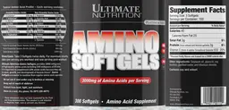 Label for Amino Softgels 3000 mg