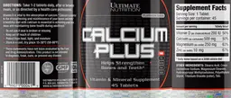 Label for Calcium Plus
