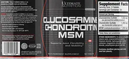 Label for Glucosamine Chondroitin MSM