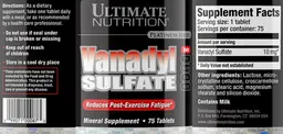 Label for Vanadyl Sulfate