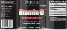Label for Vitamin C