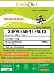 Label for Glucosamine HCL Powder