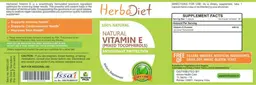 Label for Natural Vitamin E (Mixed Tocopherols)