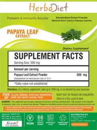 Label for Papaya Leaf Extract Powder