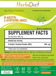 Label for N-Acetyl L-Cysteine (NAC) Powder