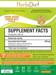 Label for Avena Sativa (Green Oat) Extract Powder