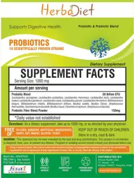 Label for Probiotics 19 Scientifically Proven Strains Powder
