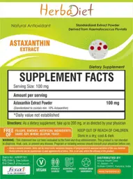 Label for Astaxanthin Extract Powder