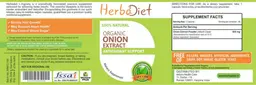 Label for Organic Onion Extract