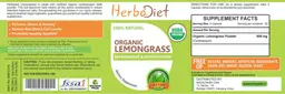 Label for Organic Lemongrass