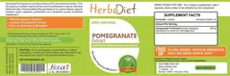 Label for Pomegranate Extract