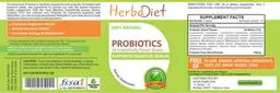 Label for Probiotics 19 Scientifically Proven Strains