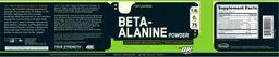 Label for Beta-Alanine Powder Unflavored