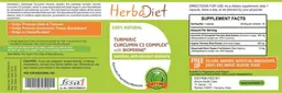 Label for Turmeric Curcumin C3 Complex with BioPerine