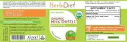 Label for Organic Milk Thistle