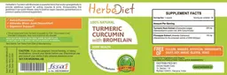 Label for Turmeric Curcumin with Bromelain