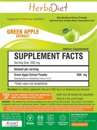 Label for Green Apple Extract Powder