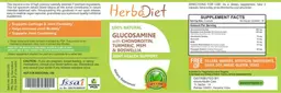 Label for Glucosamine with Chondroitin, Turmeric, MSM & Boswellia