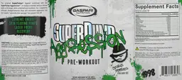 Label for SuperPump Aggression Jersey Mobster Italian Ice