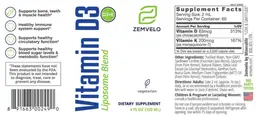 Label for Vitamin D3