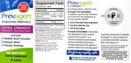 Label for Prevagen Extra Strength Chewables Mixed Berry Flavor