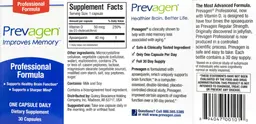 Label for Prevagen Professional Formula