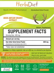 Label for Deer Antler Velvet Extract Powder