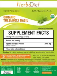 Label for Organic Tulsi / Holy Basil Powder