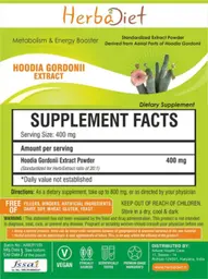 Label for Hoodia Gordonii Extract Powder