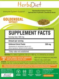 Label for Goldenseal Extract Powder