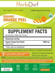 Label for Organic Orange Peel Powder