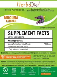 Label for Mucuna Extract Powder