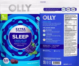 Label for Extra Strength Sleep Blackberry Zen