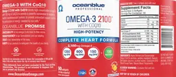Label for Omega-3 2100 with CoQ10 Natural Orange Flavor