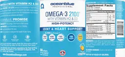Label for Omega-3 2100 with Vitamin K2 & D3 Natural Orange Flavor