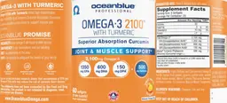 Label for Omega-3 2100 with Turmeric Natural Orange Flavor
