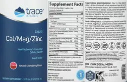 Label for Liquid Cal/Mag/Zinc Natural Strawberry Flavor