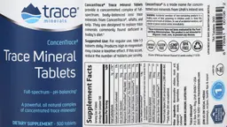 Label for ConcenTrace Trace Mineral Tablets