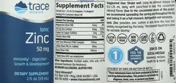 Label for Ionic Zinc 50 mg